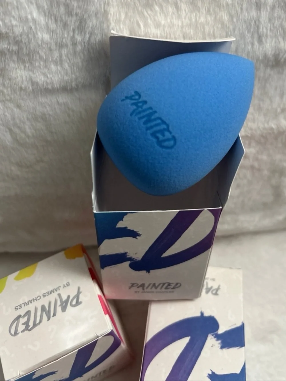 NEW! Rare Painted BLUE sponge JAMES CHARLES BEAUTY MAKEUP BLENDER NEW! Blind box